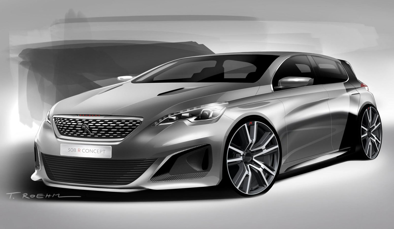 Peugeot 308 R Concept, 2013 - Design Sketch