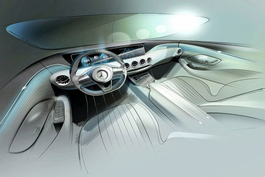 Mercedes-Benz S-Class Coupe, 2013 - Interior Design Sketch