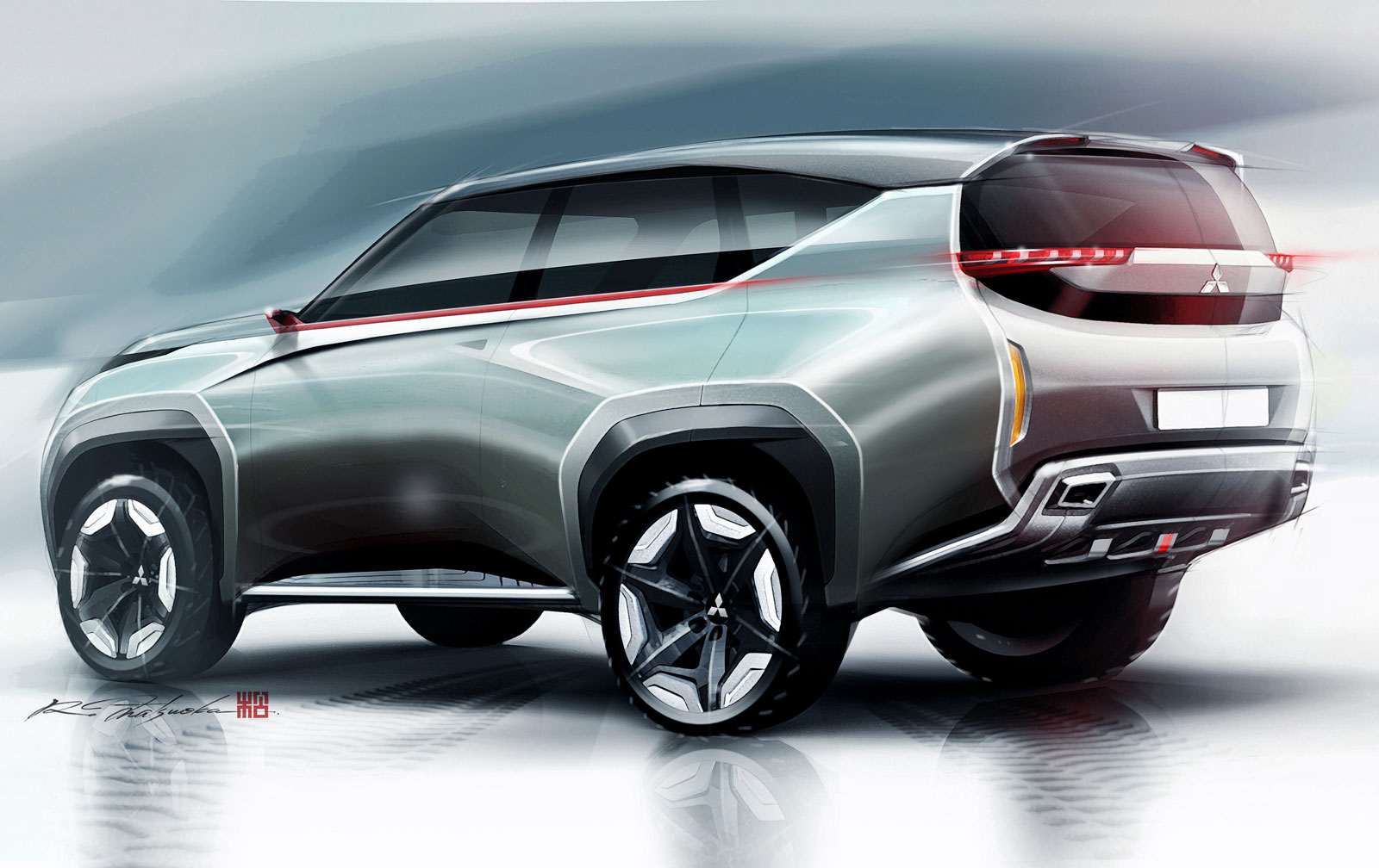 Mitsubishi Concept GC-PHEV, 2013 - Design Sketch