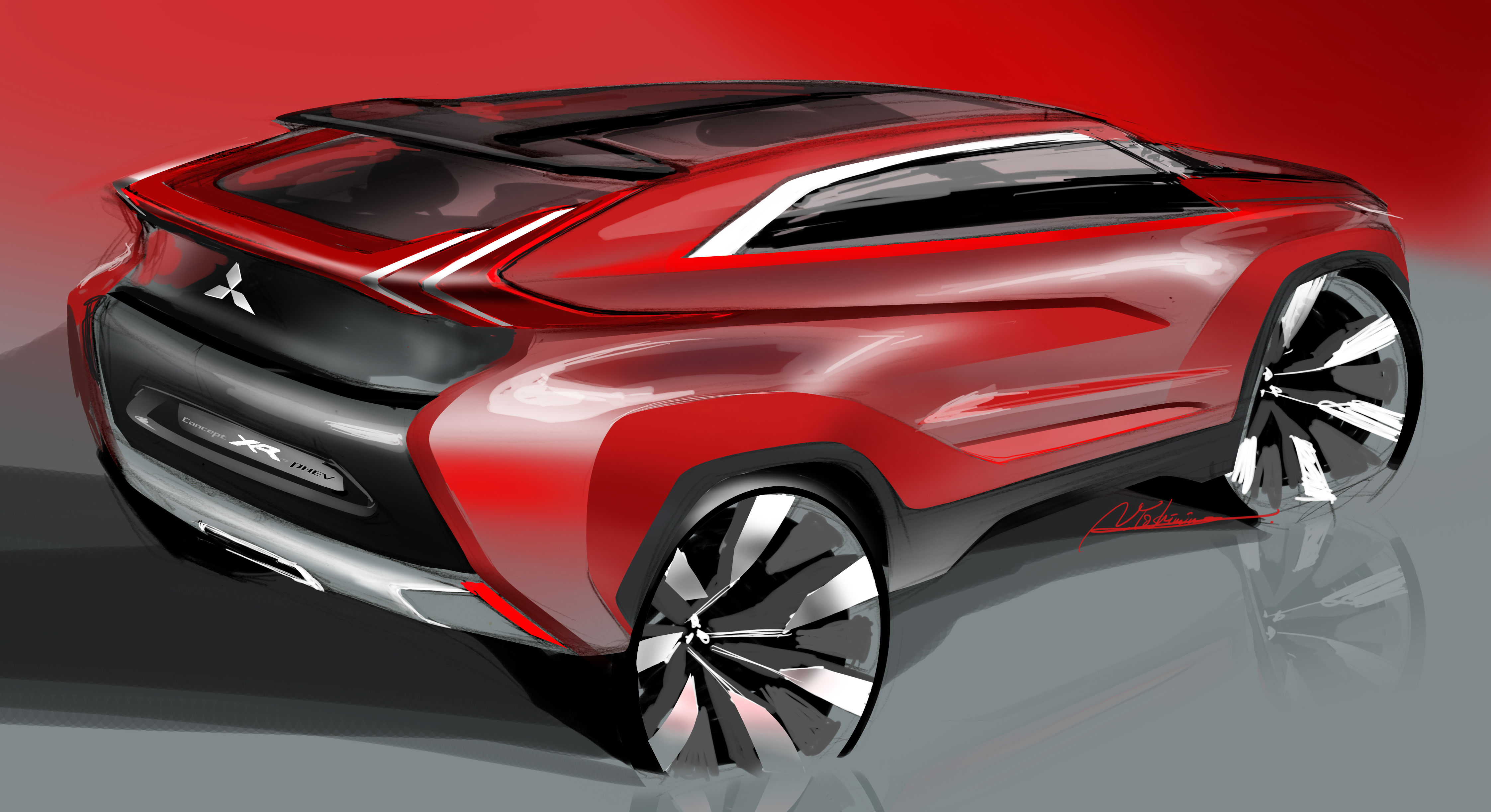 Mitsubishi Concept XR-PHEV, 2013 - Design Sketch