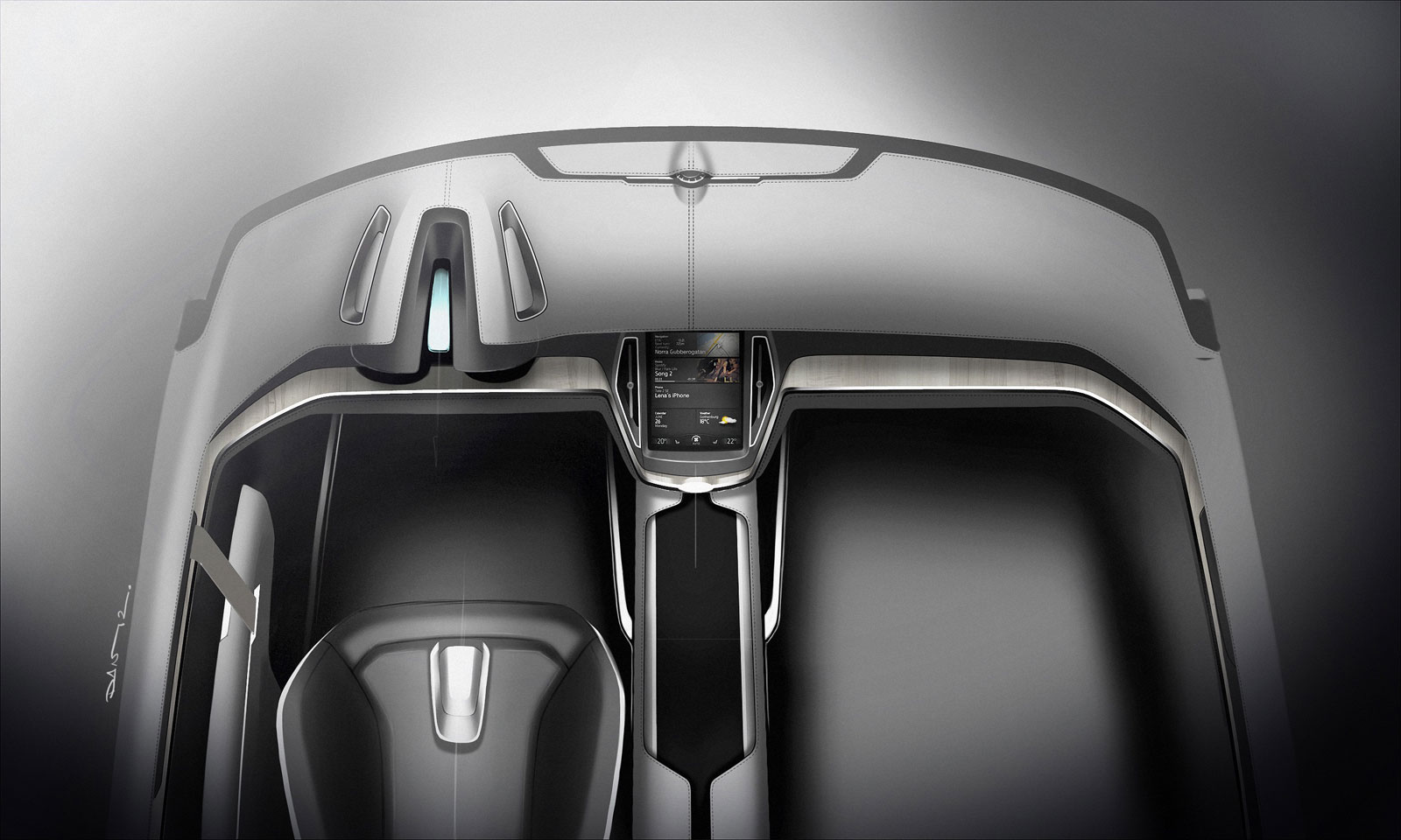 Volvo Concept Coupe, 2013 - Interior Design Sketch