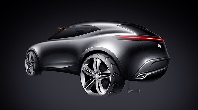 Mercedes-Benz G-Code Concept, 2014 - Design Sketch