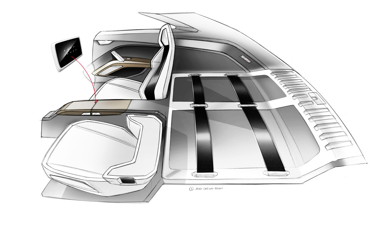 Audi TT offroad, 2014 - Interior Design Sketch