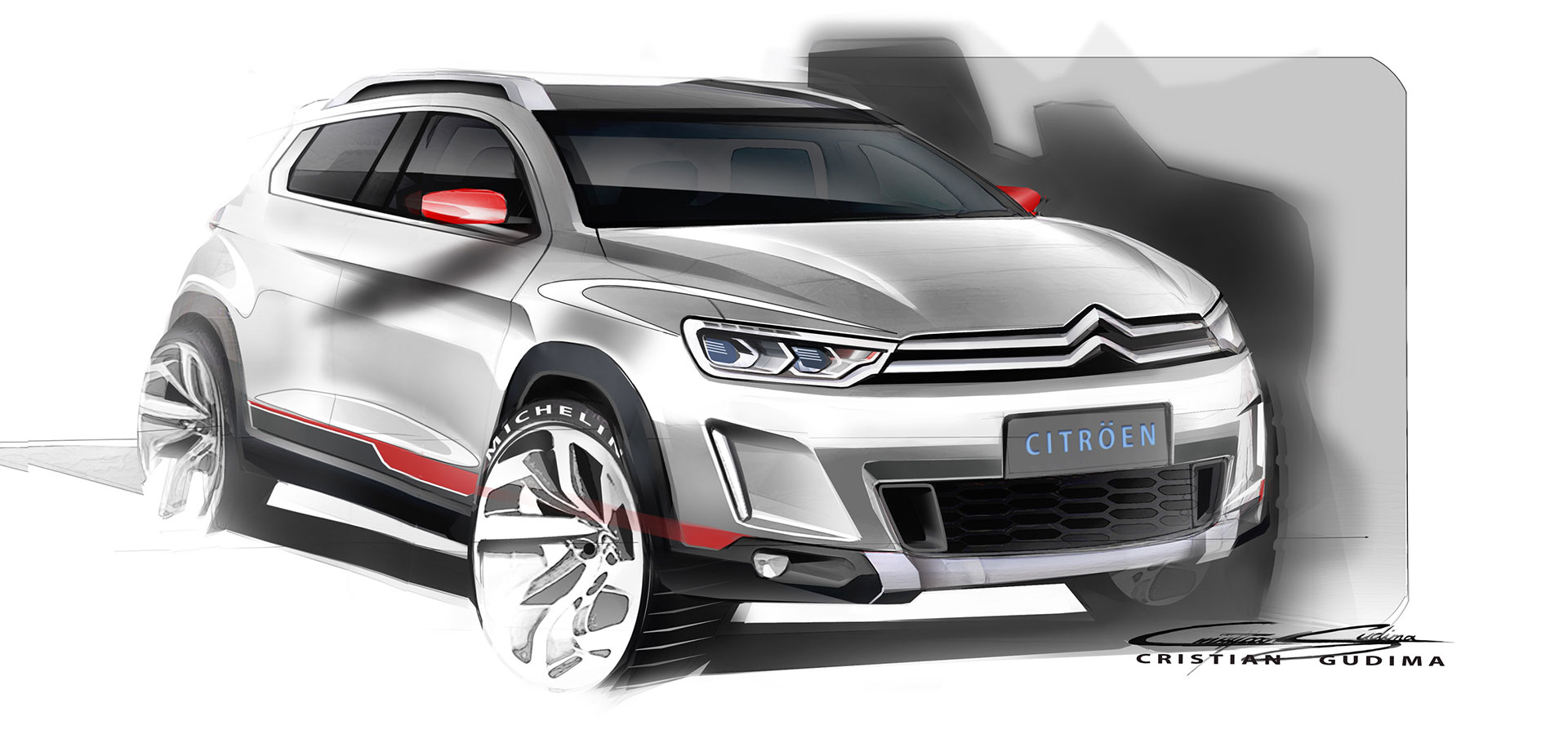 Citroen C-XR, 2014 - Design Sketch