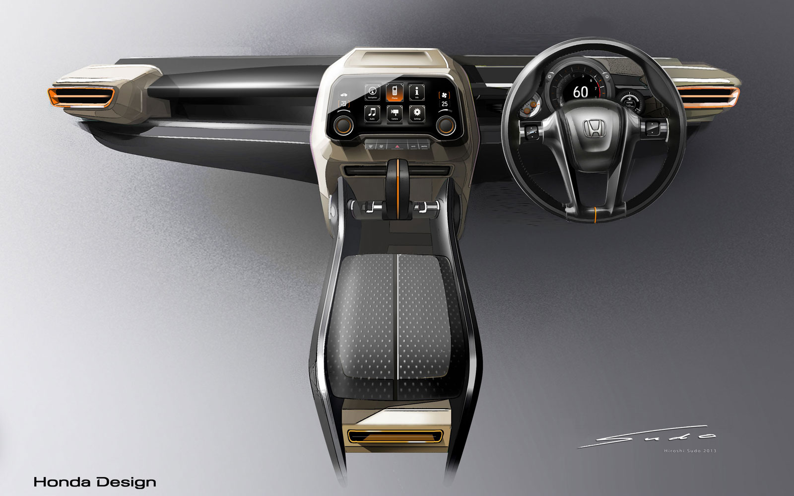 Honda Vision XS-1, 2014 - Interior Design Sketch