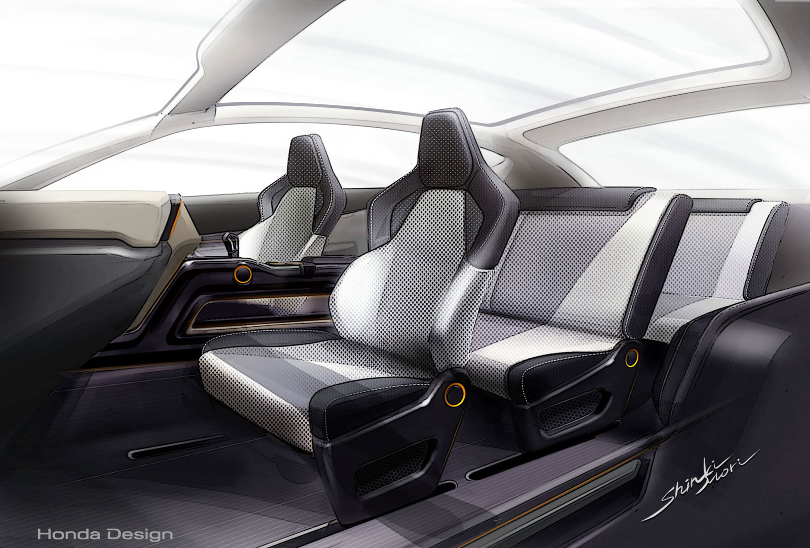 Honda Vision XS-1, 2014 - Interior Design Sketch
