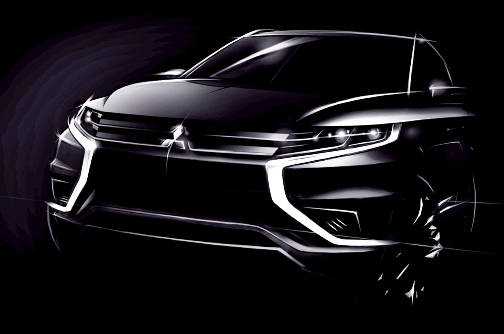 Mitsubishi Outlander PHEV Concept-S, 2014 - Design Sketch