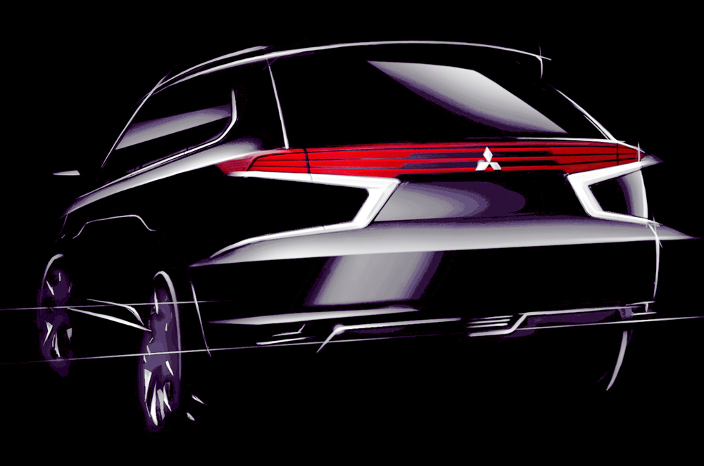 Mitsubishi Outlander PHEV Concept-S, 2014 - Design Sketch