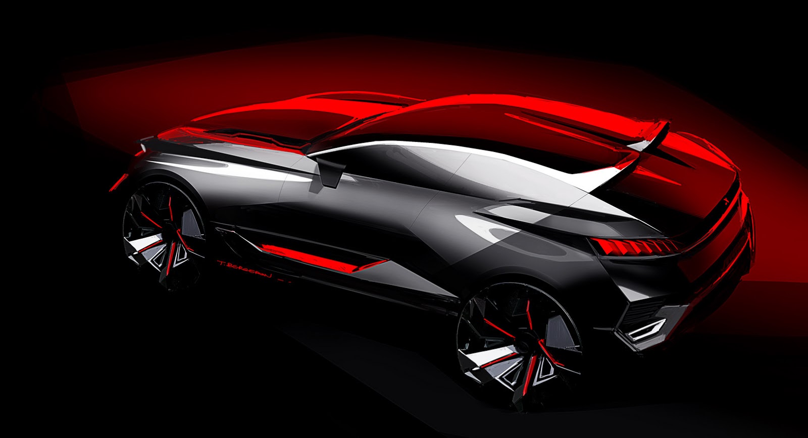 Peugeot Quartz Concept, 2014 - Design Sketch