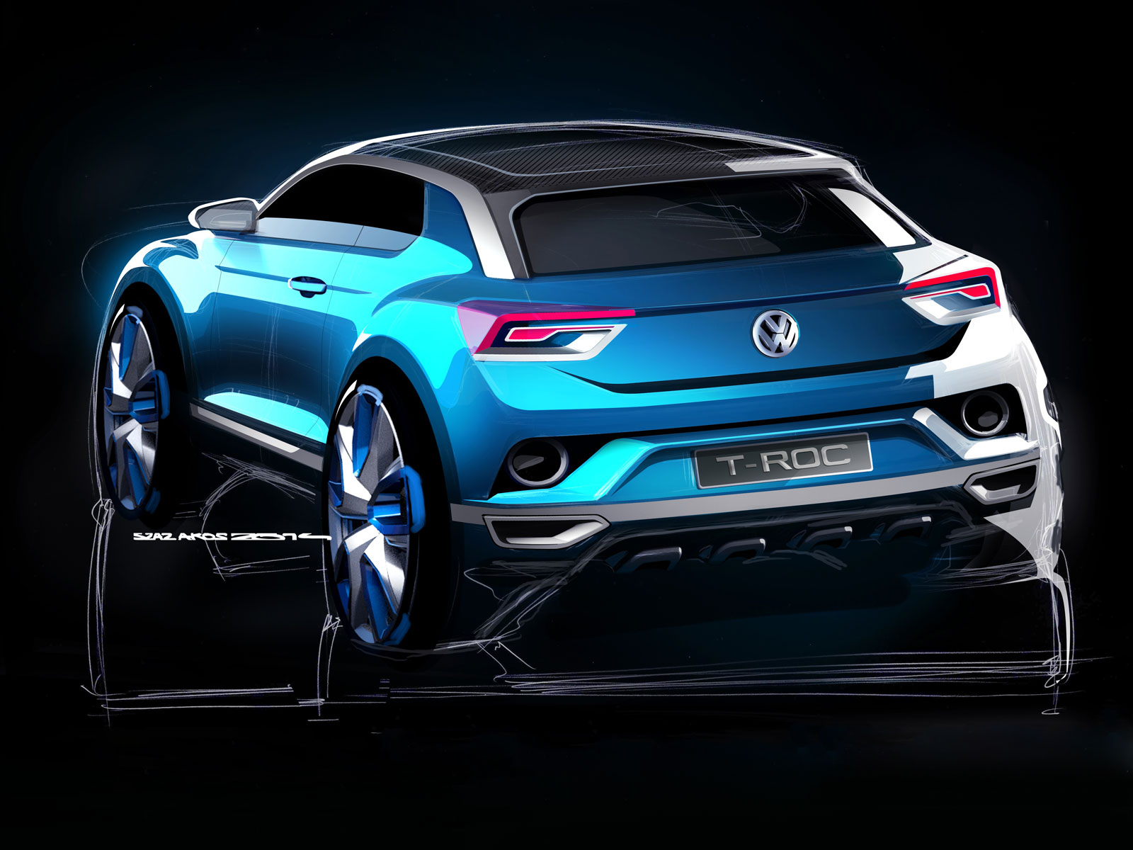 Volkswagen T-Roc, 2014 - Design Sketch