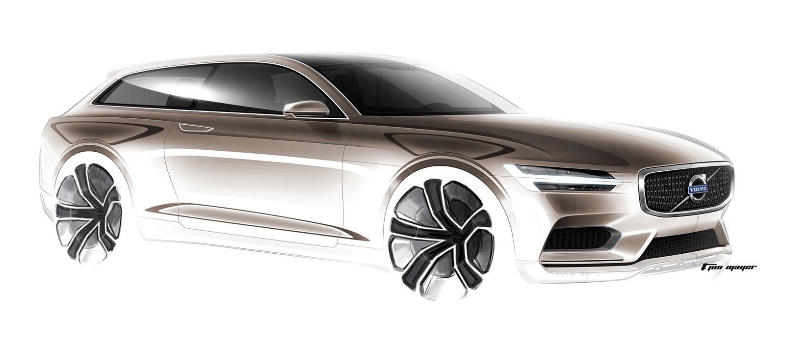 Volvo Concept Estate, 2014 - Design Sketch by T. Jon Mayer 