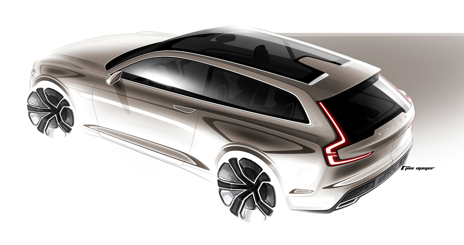 Volvo Concept Estate, 2014 - Design Sketch by T. Jon Mayer 