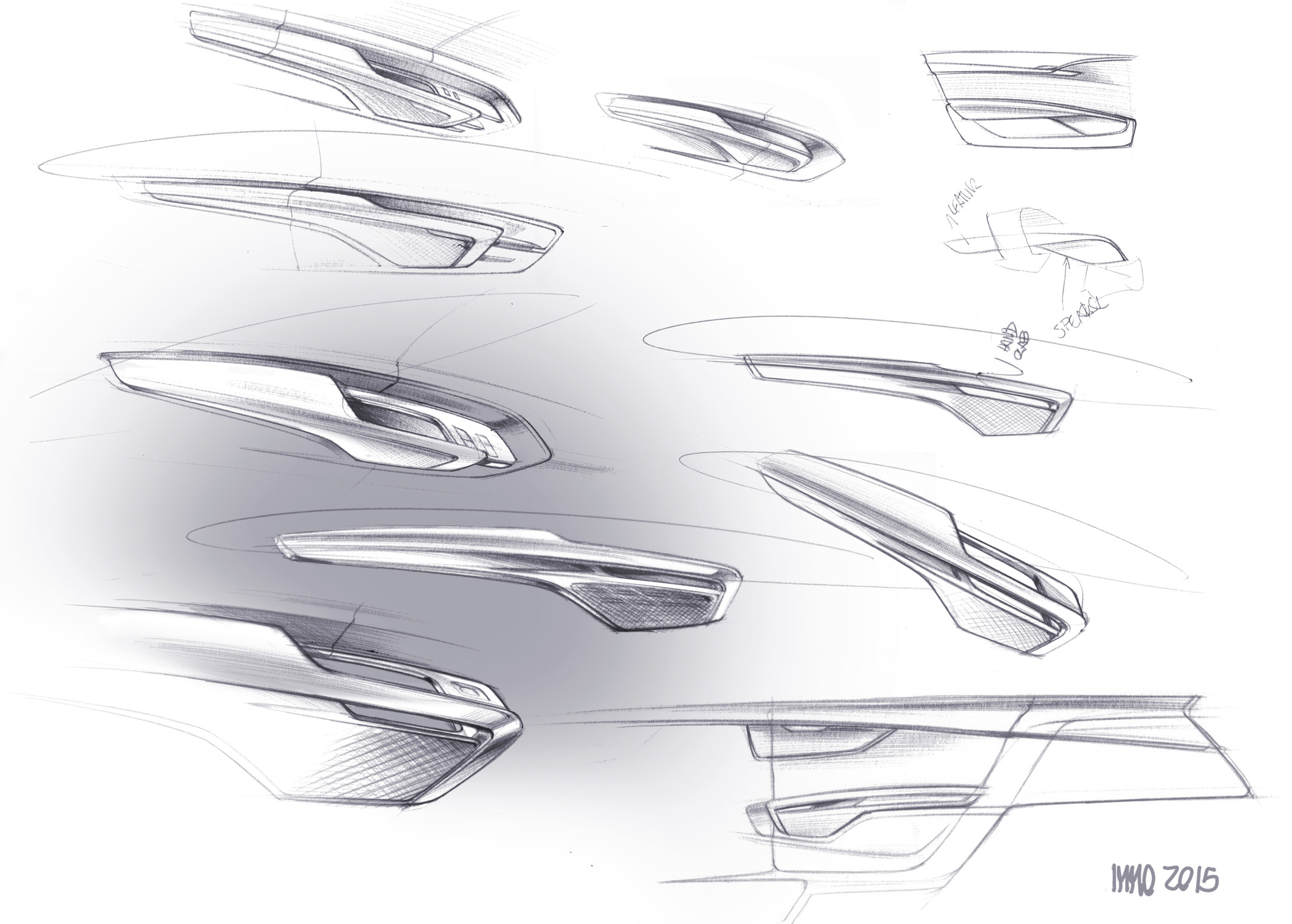 Audi Prologue Avant Concept, 2015 - Interior Design Sketch