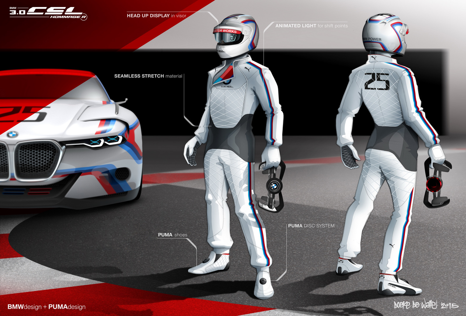 BMW 3.0 CSL Hommage R Concept, 2015 - Design Sketch