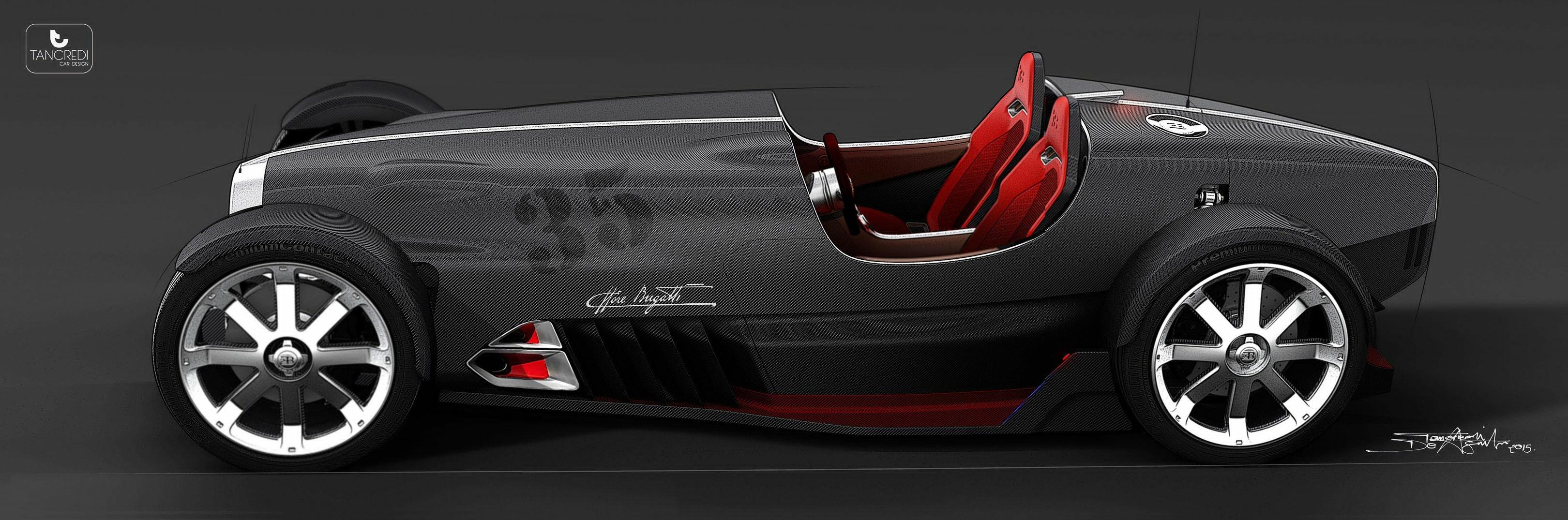 Bugatti Type 35D – Design Sketch by Tancredi De Aguilar, 2015