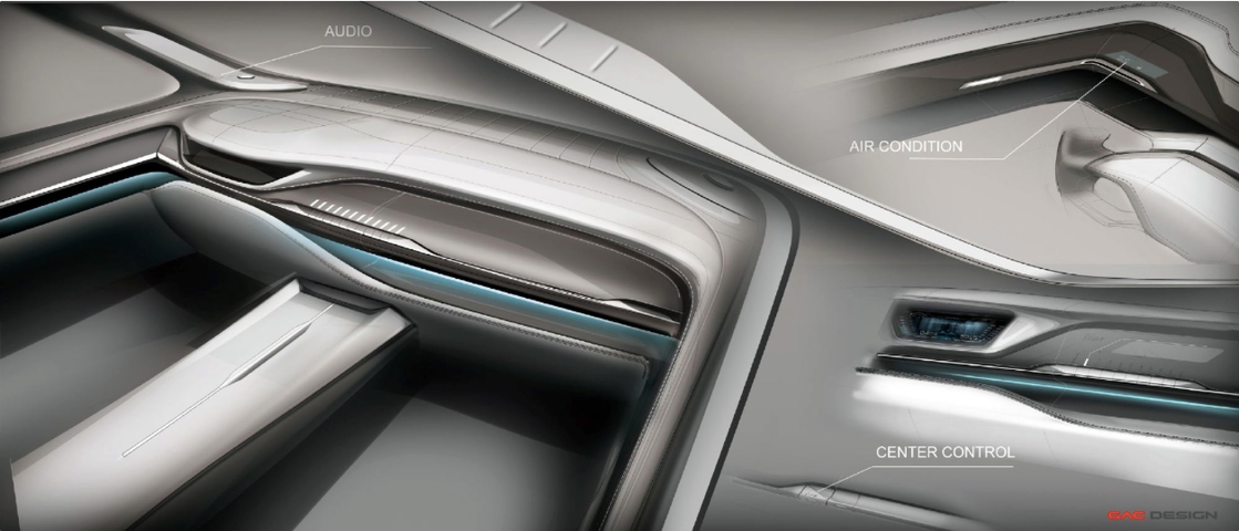 GAC i-Lounge Concept, 2015 - Interior Design Sketch