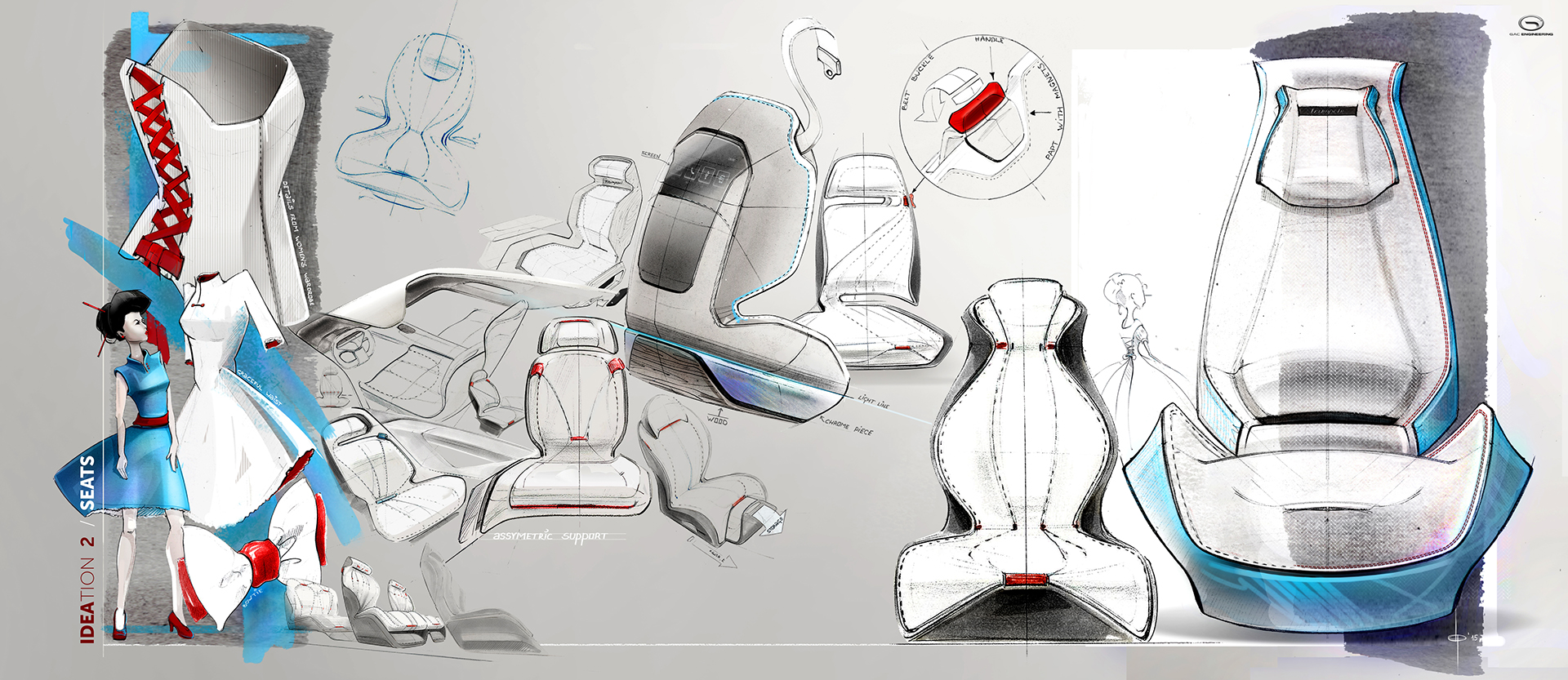GAC i-Lounge Concept, 2015 - Interior Design Sketch by Daria Protsenko
