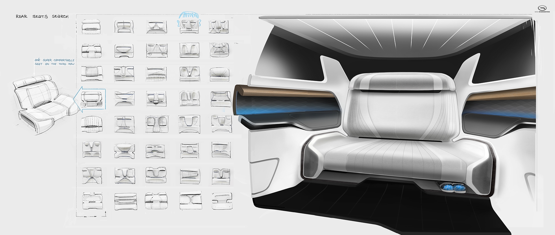 GAC i-Lounge Concept, 2015 - Interior Design Sketch by Daria Protsenko