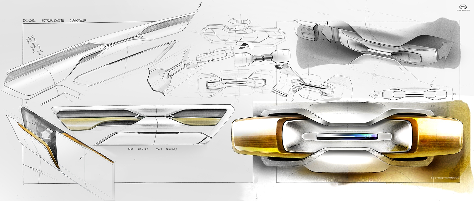 GAC i-Lounge Concept, 2015 - Interior Design Sketch by Daria Protsenko
