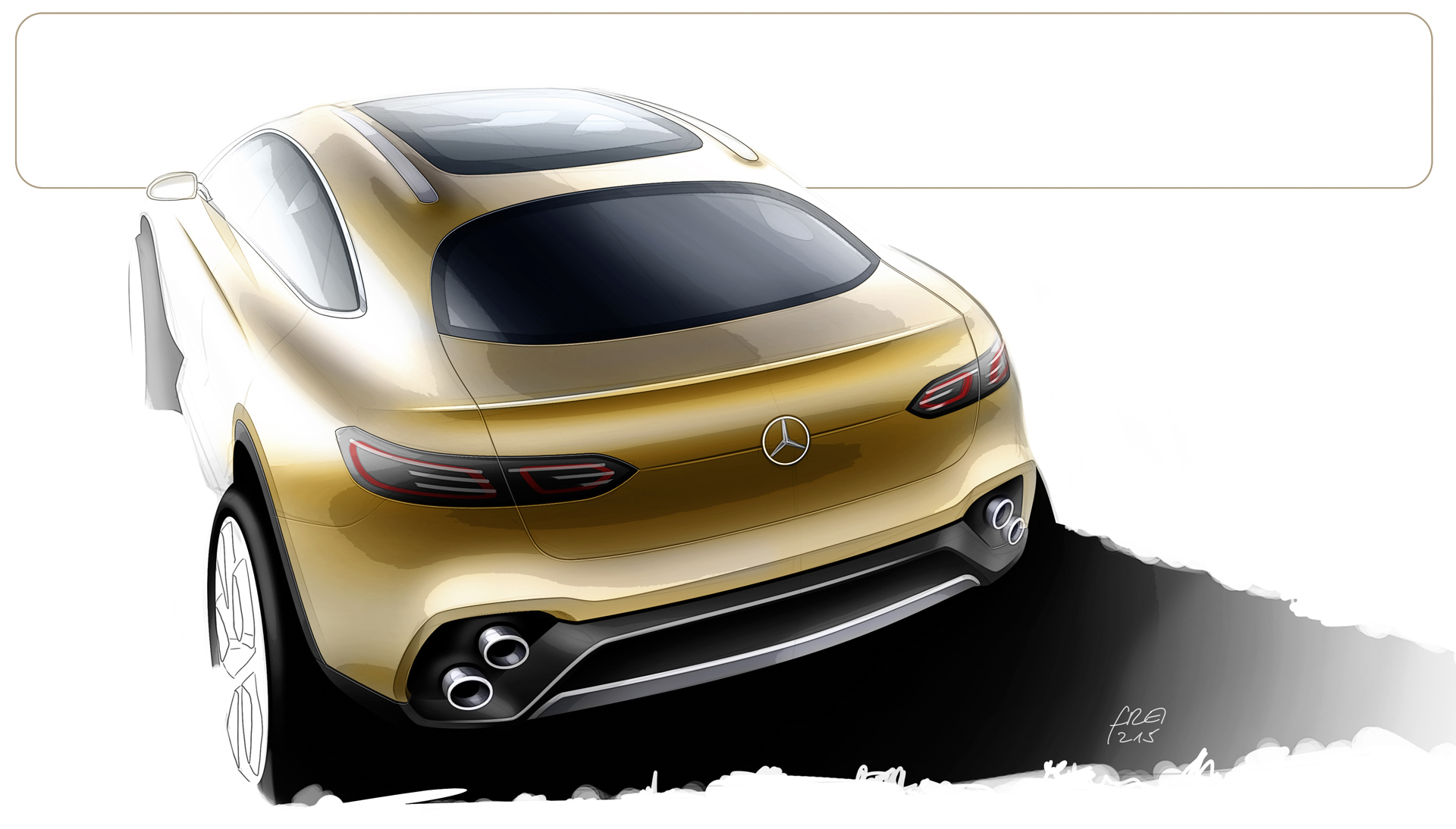 Mercedes-Benz Concept GLC Coupé, 2015 - Design Sketch