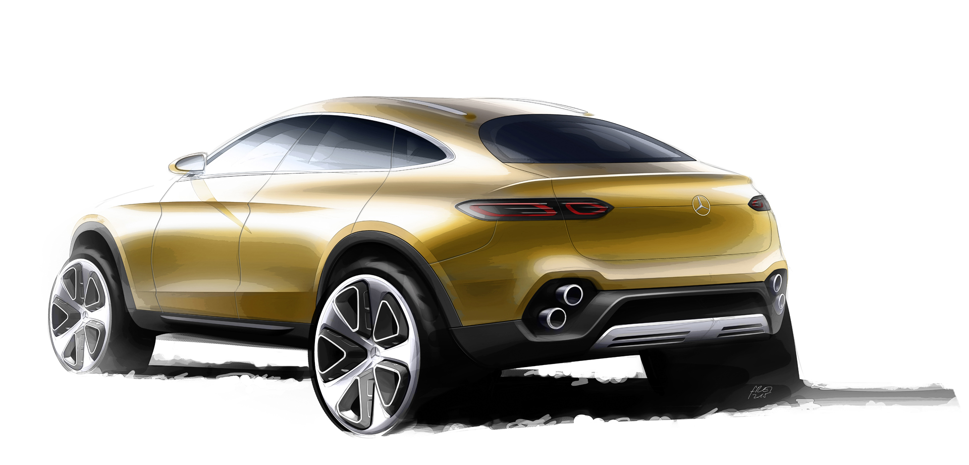 Mercedes-Benz Concept GLC Coupé, 2015 - Design Sketch