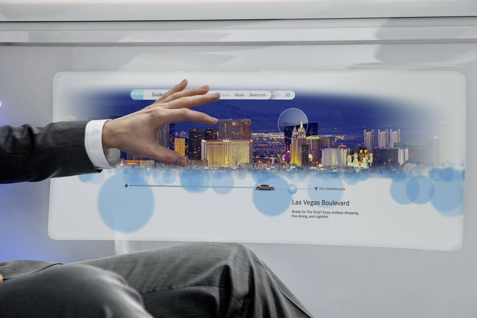 Mercedes-Benz F 015 Luxury in Motion, 2015 - Door panel touch display