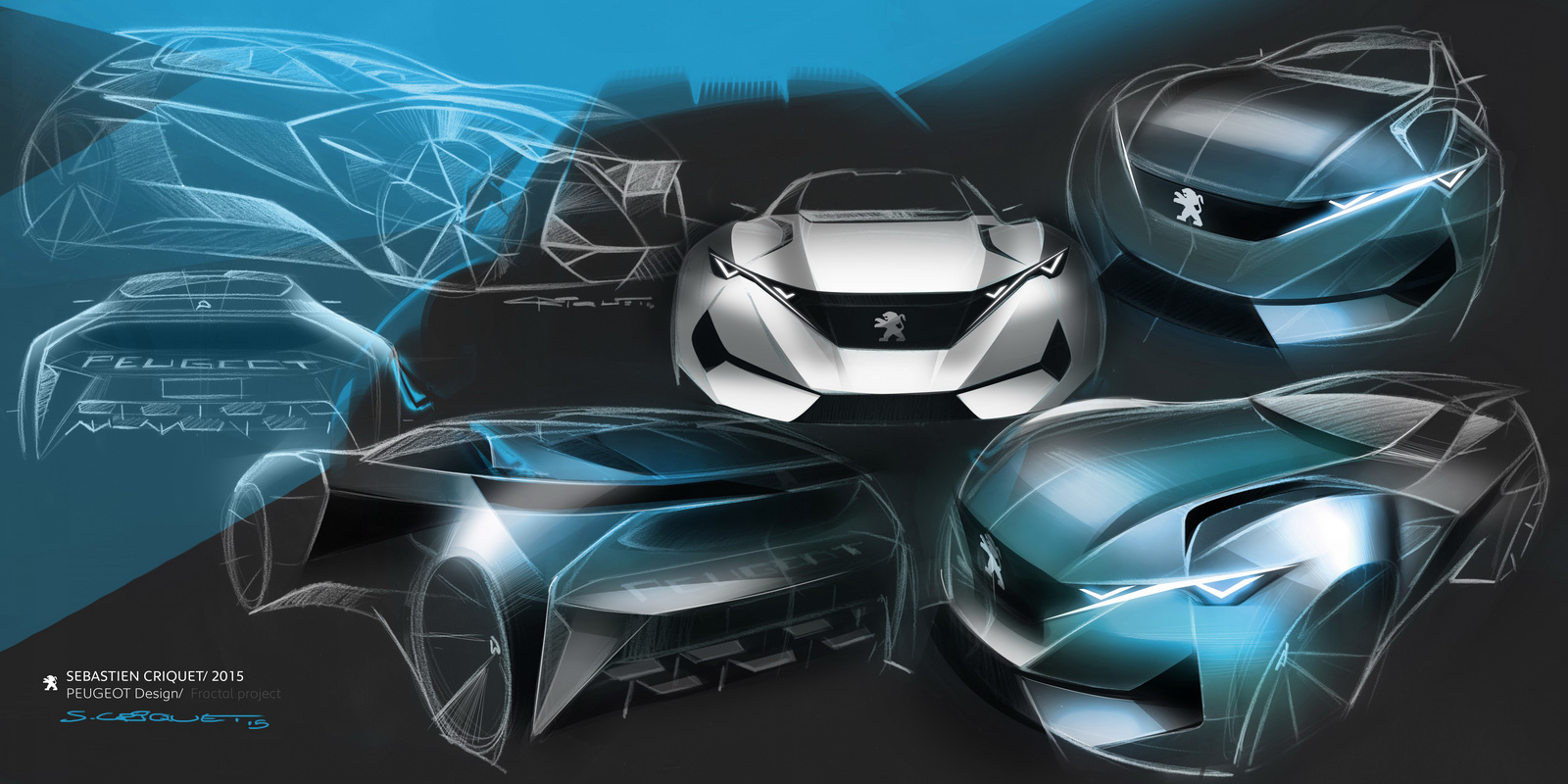 Peugeot Fractal Concept, 2015 - Design Sketch