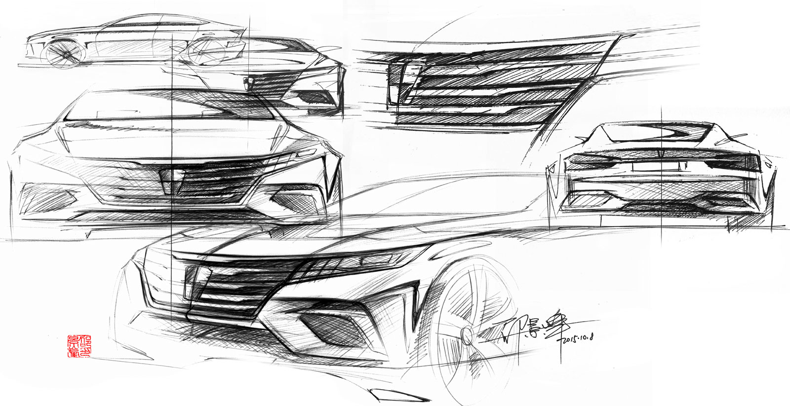 Roewe Vision-R Concept, 2015 - Design Sketches