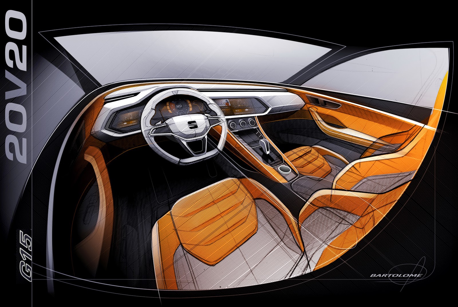 Seat 20V20 Concept, 2015 - Interior Design Sketch