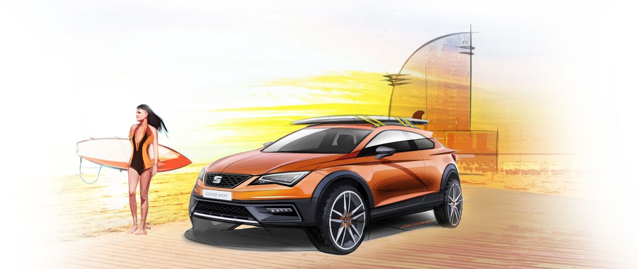 Seat Leon Cross Sport Show Car, 2015 - Design Sketch