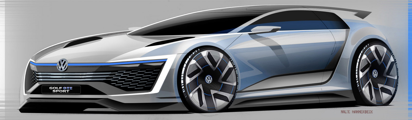 Volkswagen Golf GTE Sport Concept, 2015 - Design Sketch
