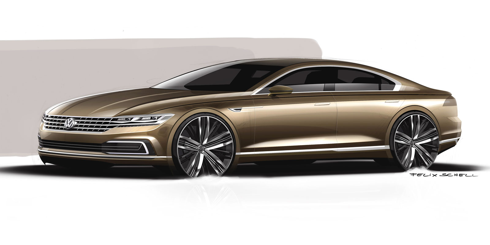 Volkswagen C Coupe GTE Concept, 2015 - Design Sketch
