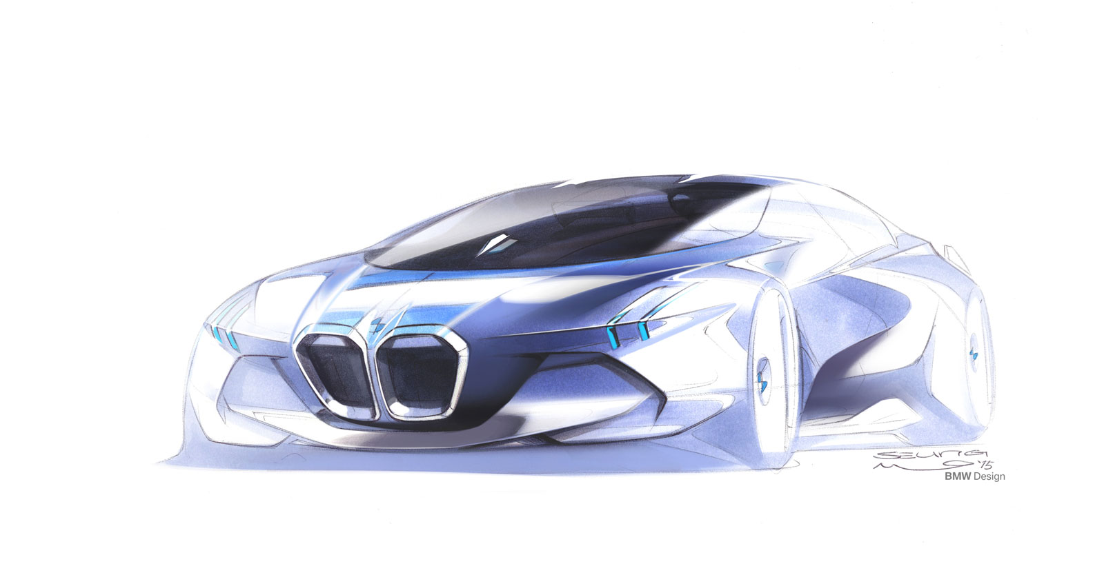 BMW Vision Next 100 Concept, 2016 - Design Sketch