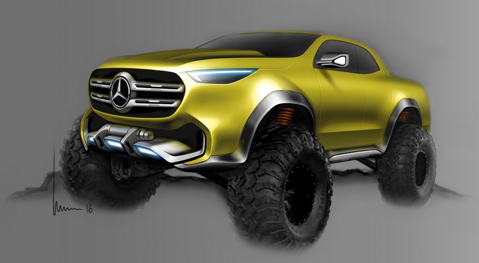 Mercedes-Benz Concept X-Class, 2016 - Design Sketch