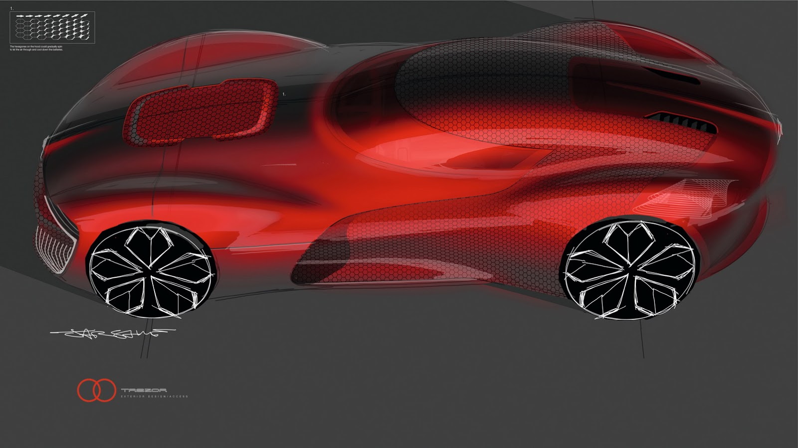 Renault Trezor Concept, 2016 - Design Sketch