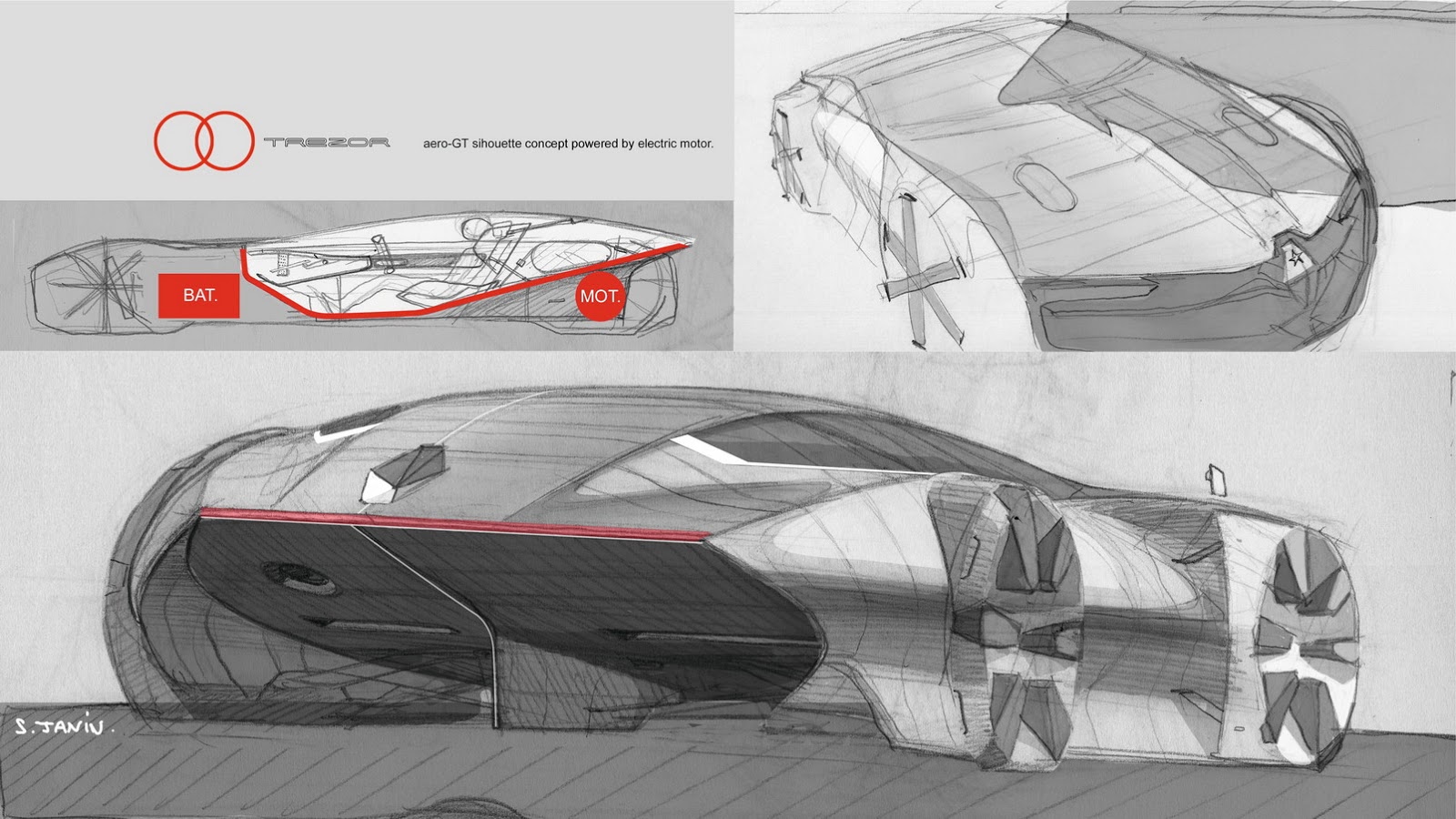 Renault Trezor Concept, 2016 - Design Sketch