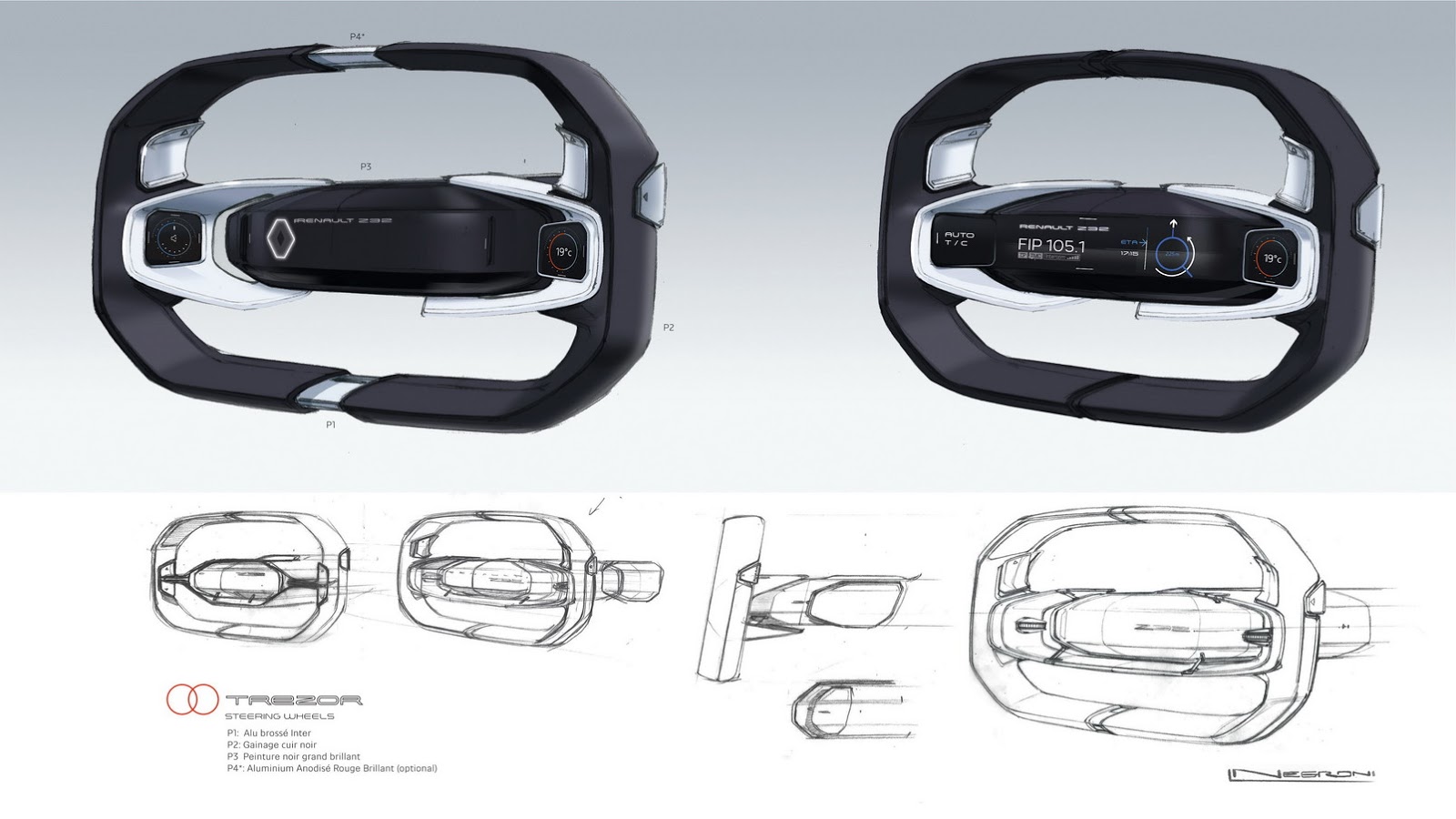 Renault Trezor Concept, 2016 - Interior Design Sketch