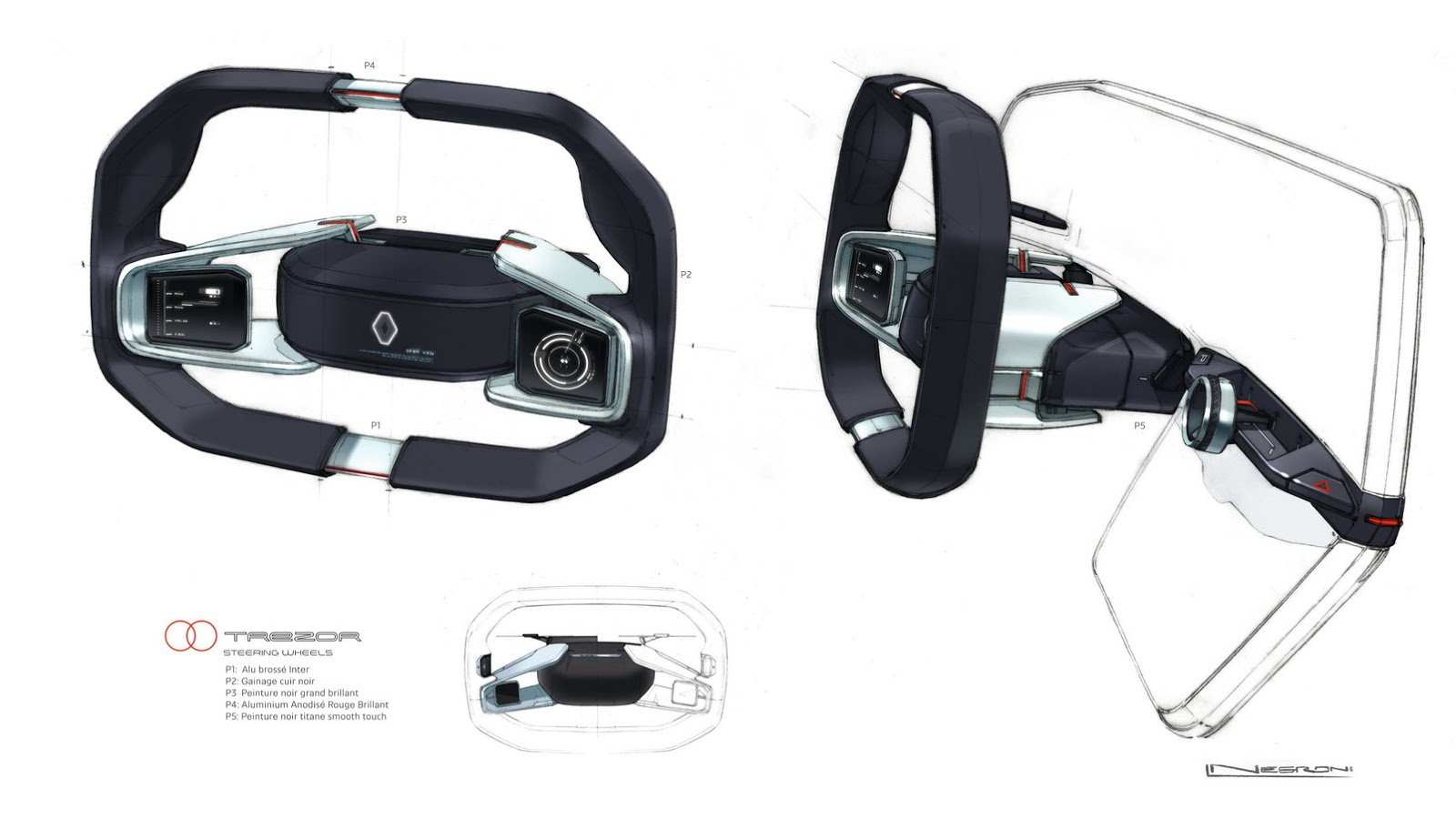 Renault Trezor Concept, 2016 - Interior Design Sketch