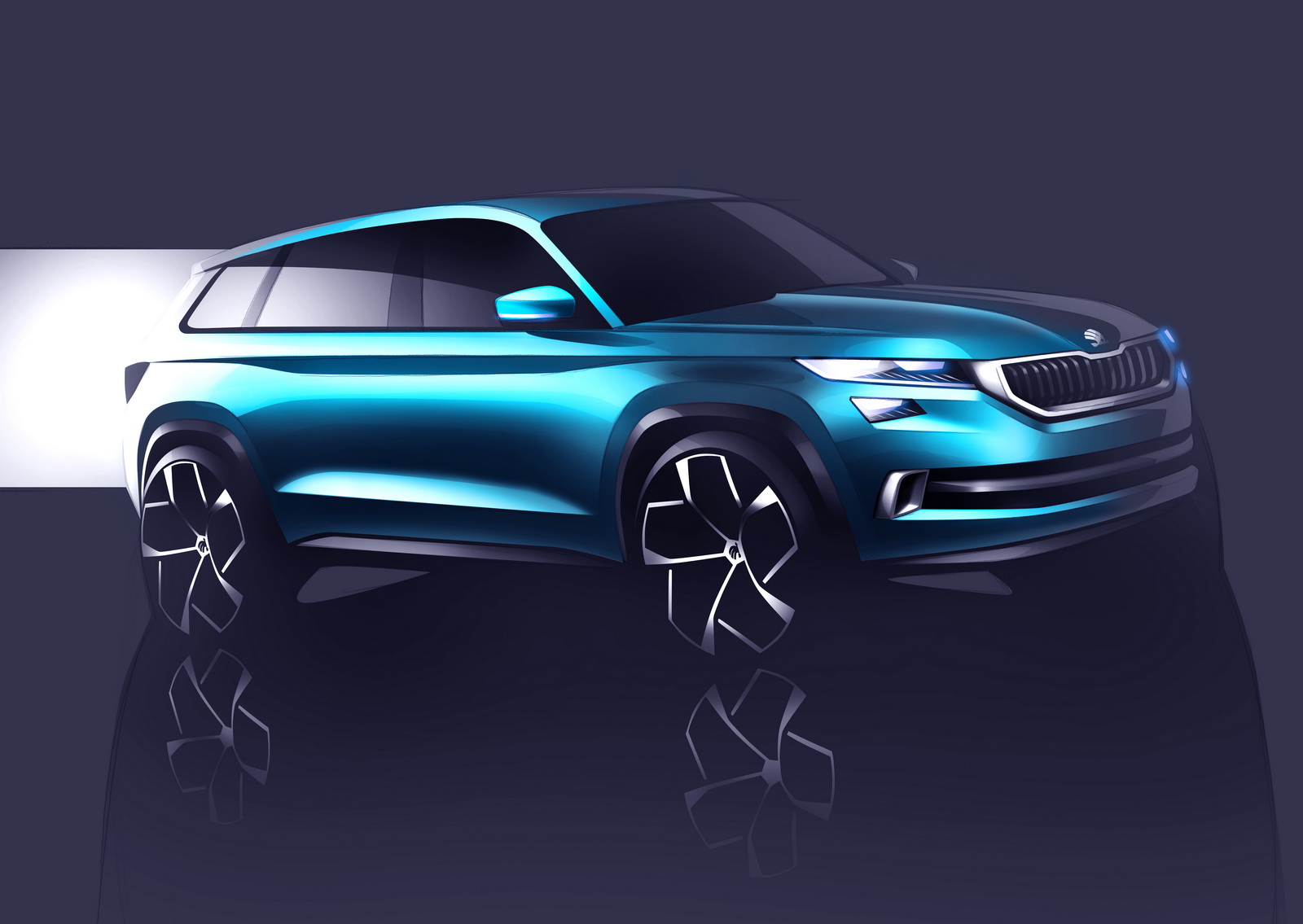 Skoda VisionS Concept, 2016 - Design Sketch