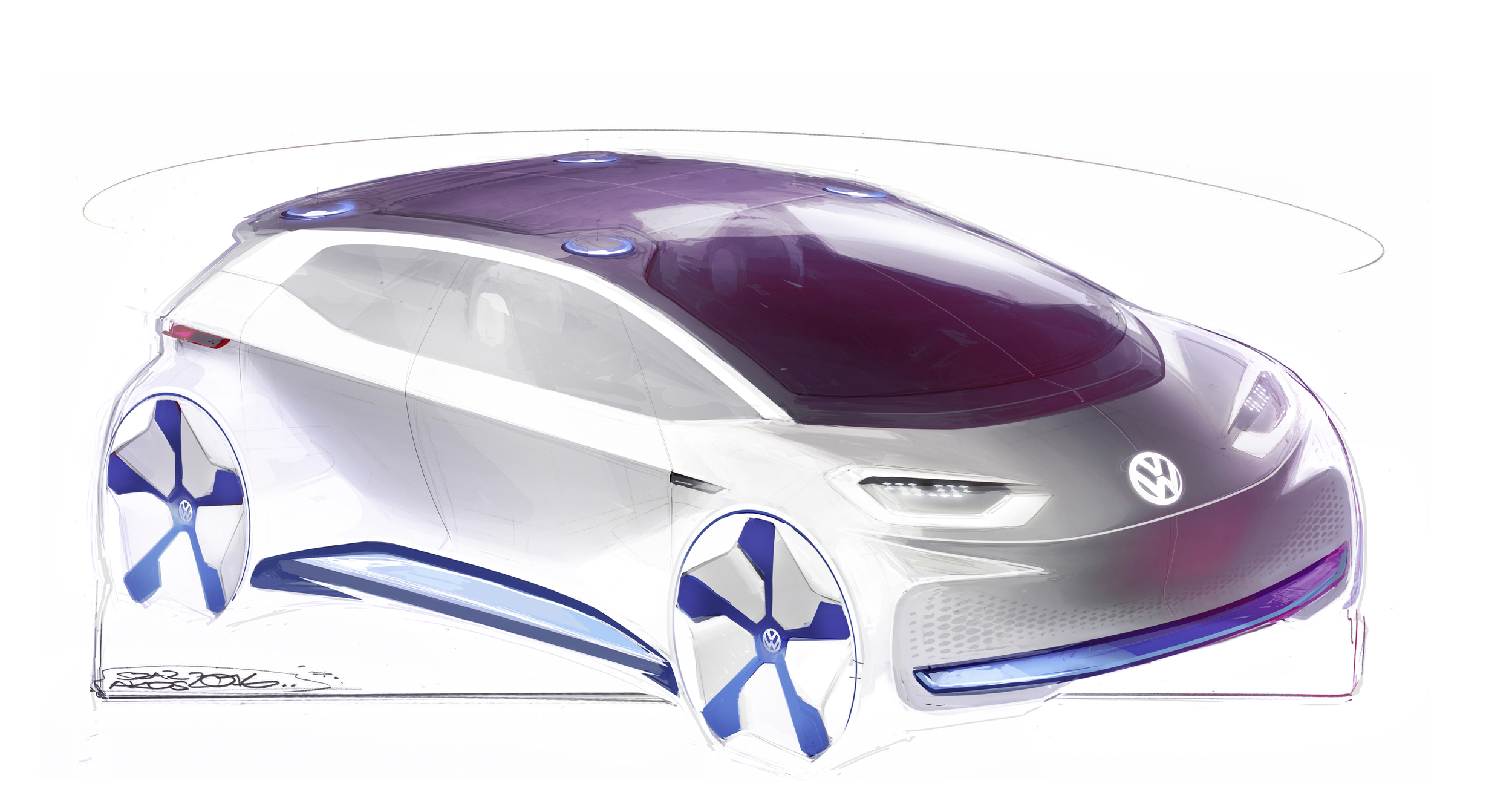 Volkswagen I.D. Concept, 2016 - Design Sketch