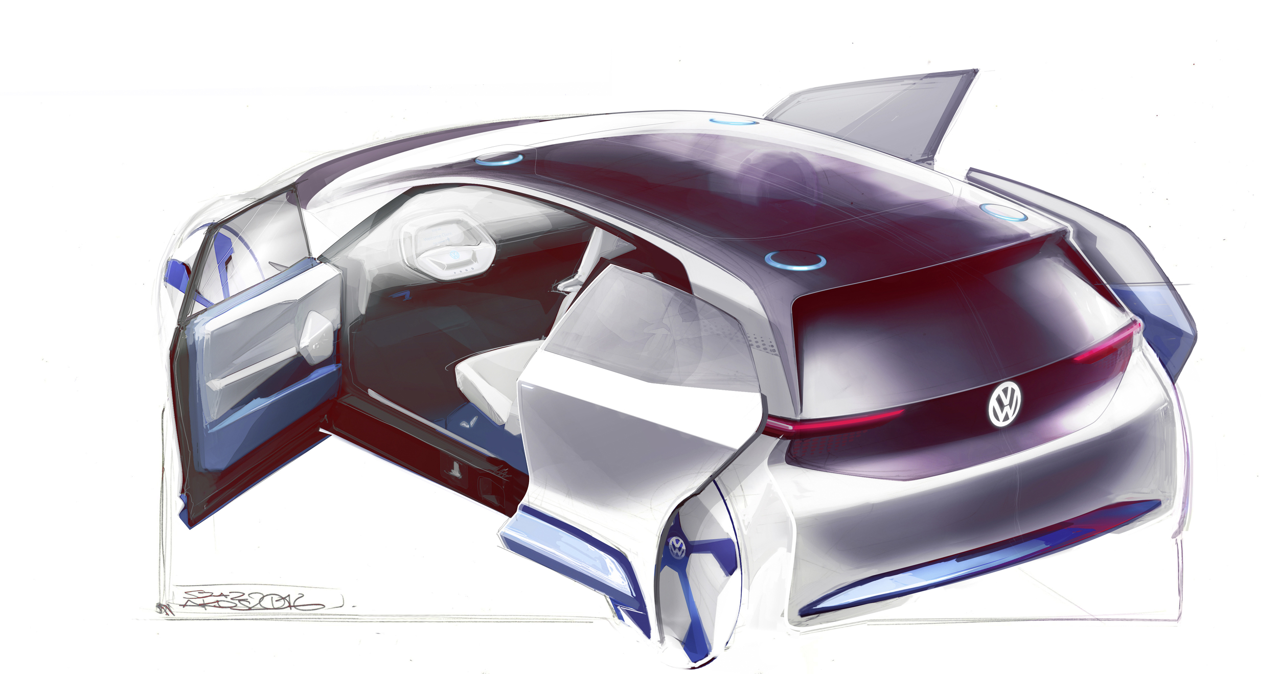 Volkswagen I.D. Concept, 2016 - Design Sketch