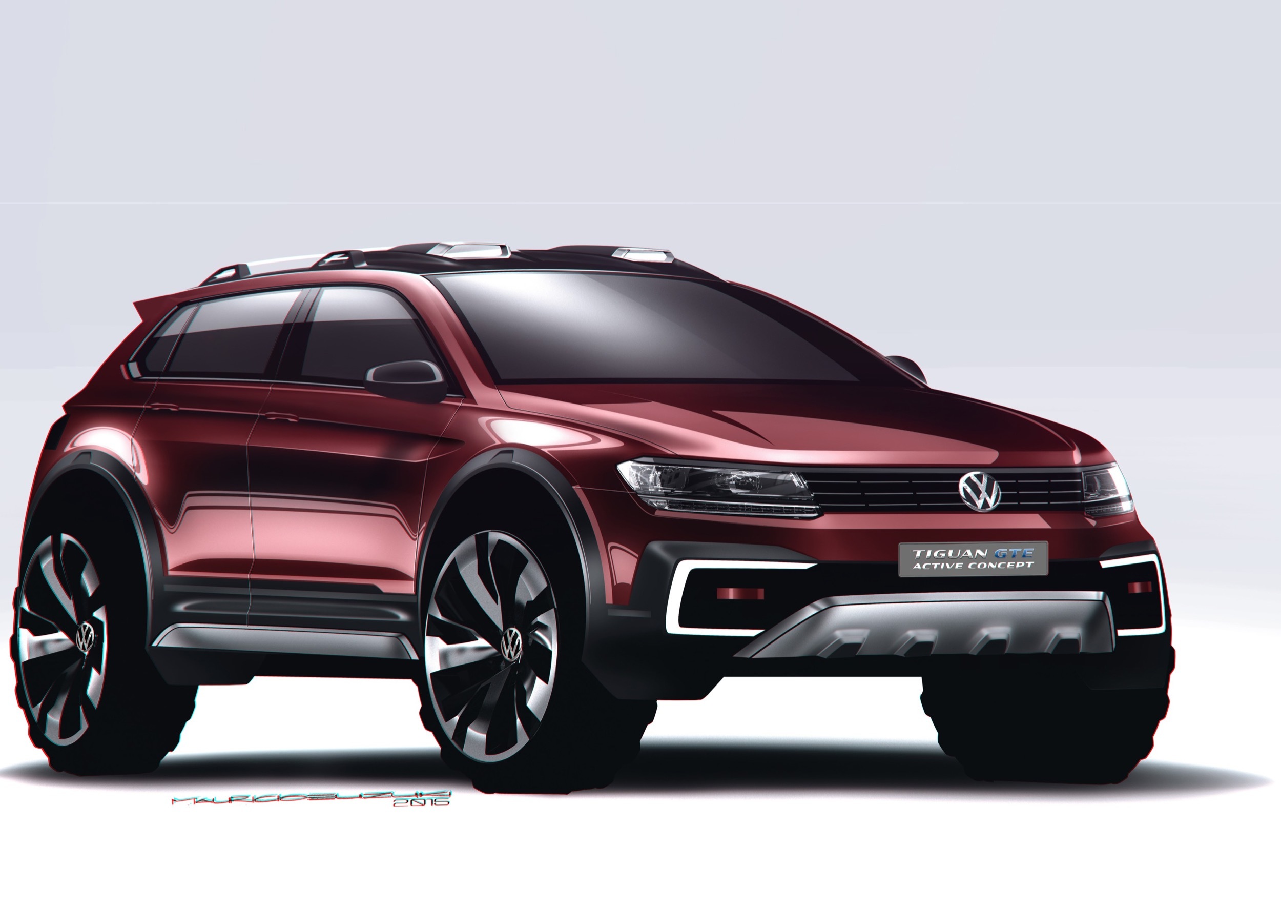 Volkswagen Tiguan GTE Active Concept, 2016 - Design Sketch