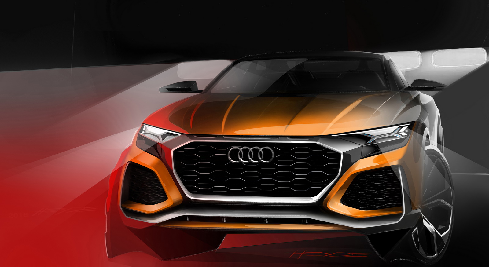 Audi Q8 Sport Concept, 2017 - Design Sketch