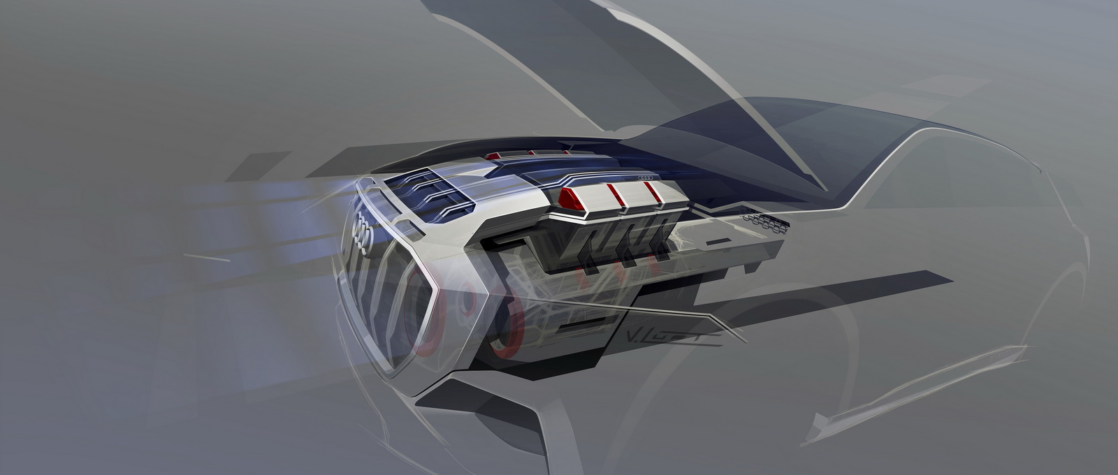 Audi Q8 Sport Concept, 2017 - Design Sketch