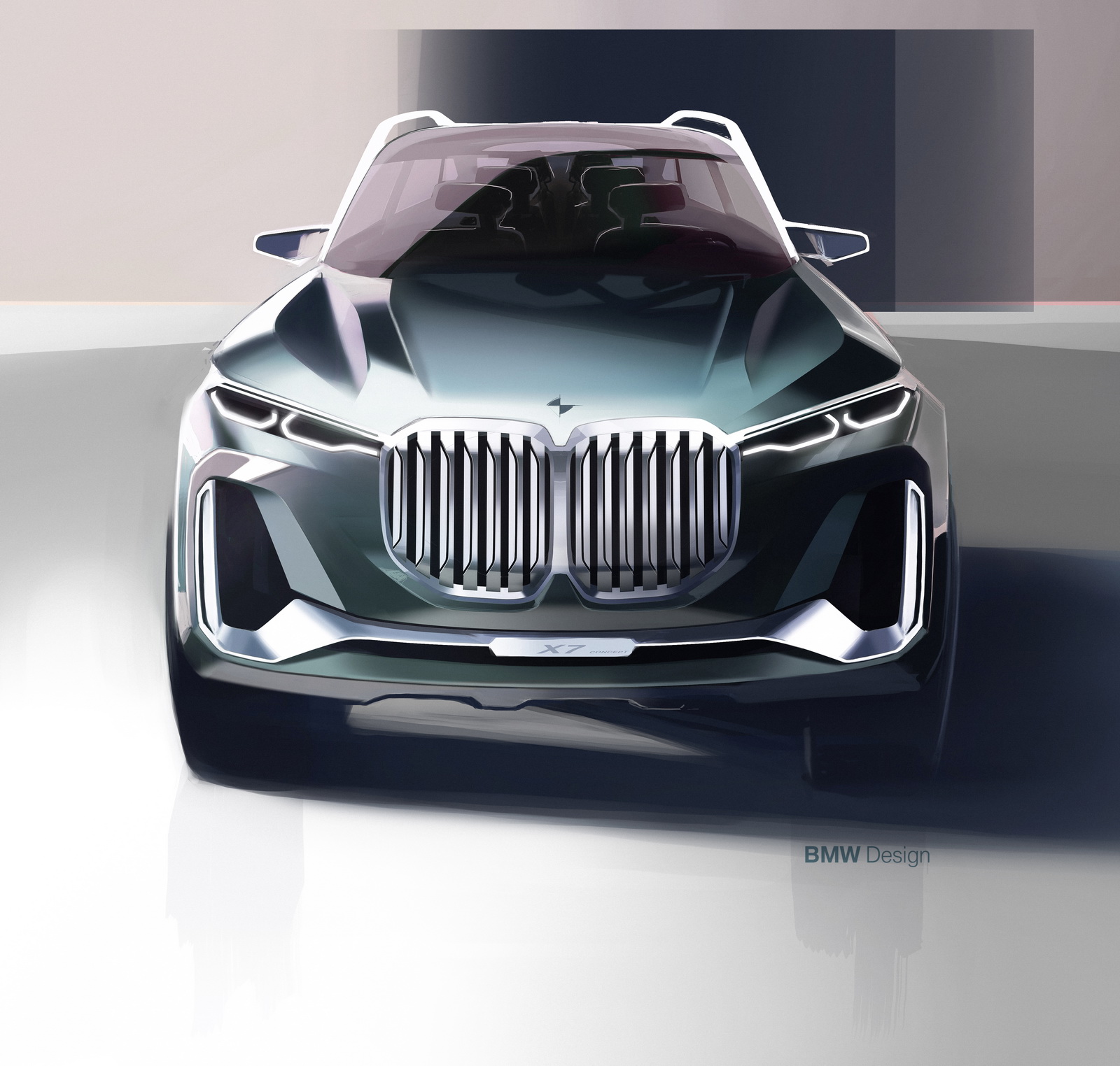 BMW X7 iPerformance Concept, 2017 - Design Sketch