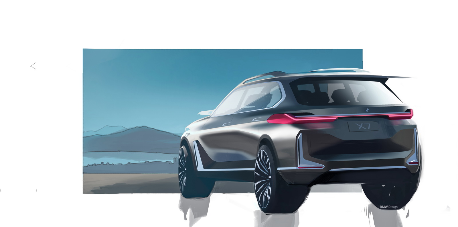 BMW X7 iPerformance Concept, 2017 - Design Sketch