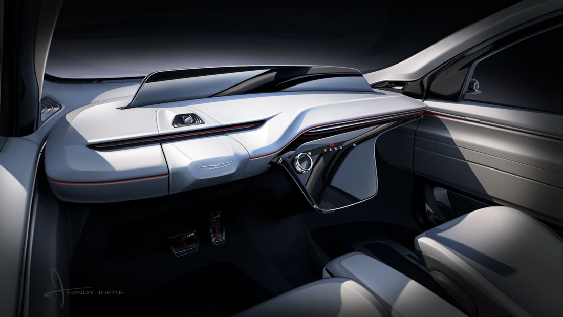 Chrysler Portal Concept, 2017 - Interior Design Sketch