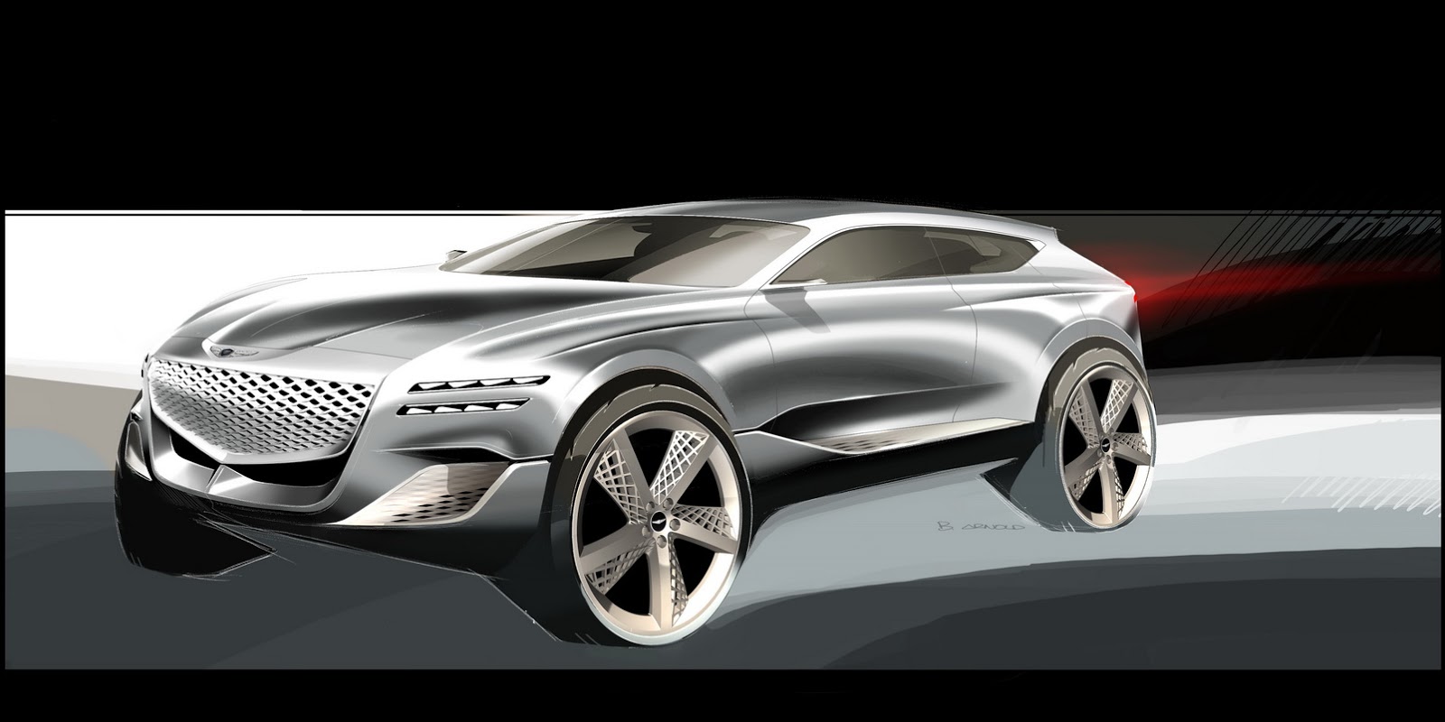 Genesis GV80 Concept, 2017 - Design Sketch