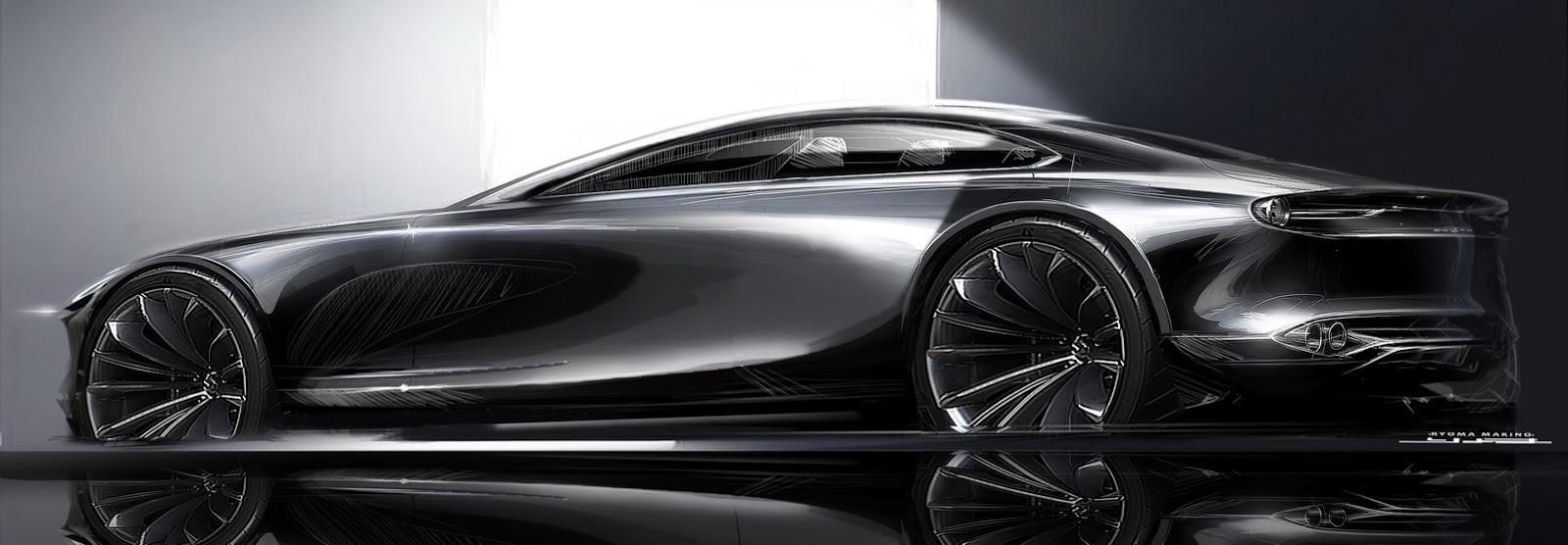 Mazda Vision Coupe Concept, 2017 - Design Sketch