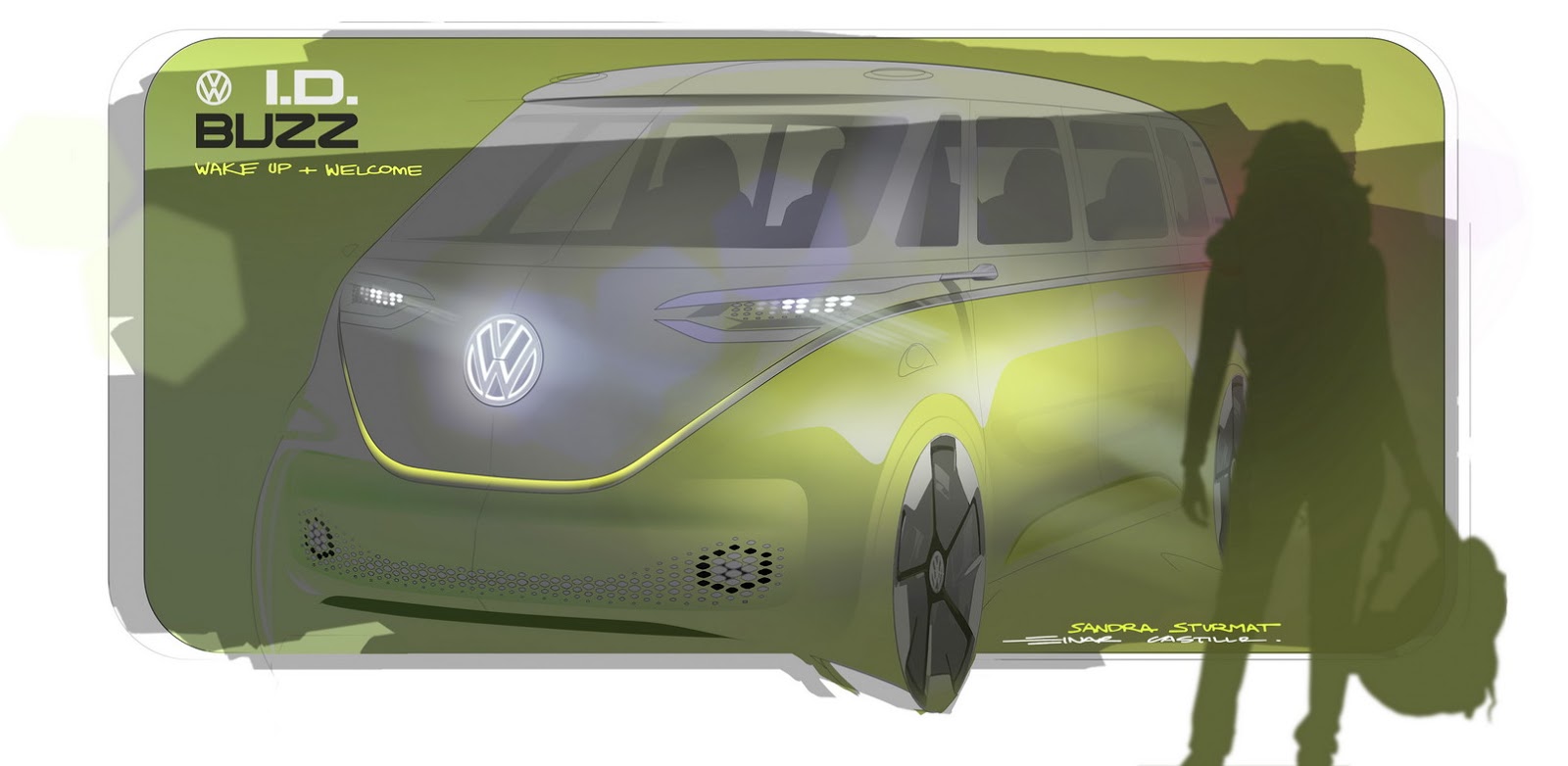 Volkswagen I.D. Buzz Concept, 2017 - Design Sketch
